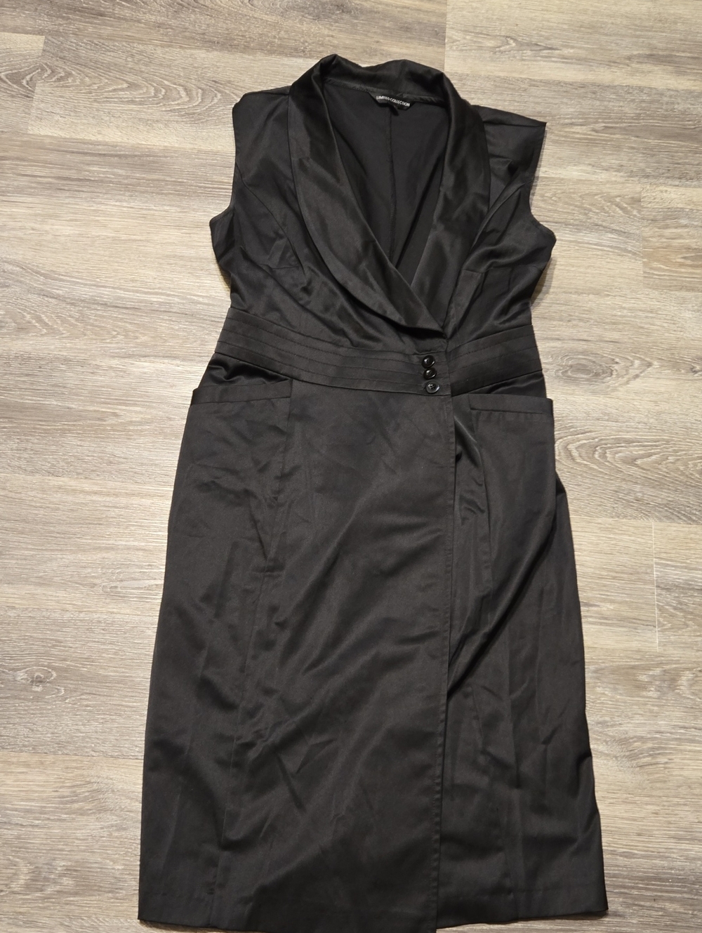 Limited Collection Sheath Tuxedo Wrap Dress Size 10